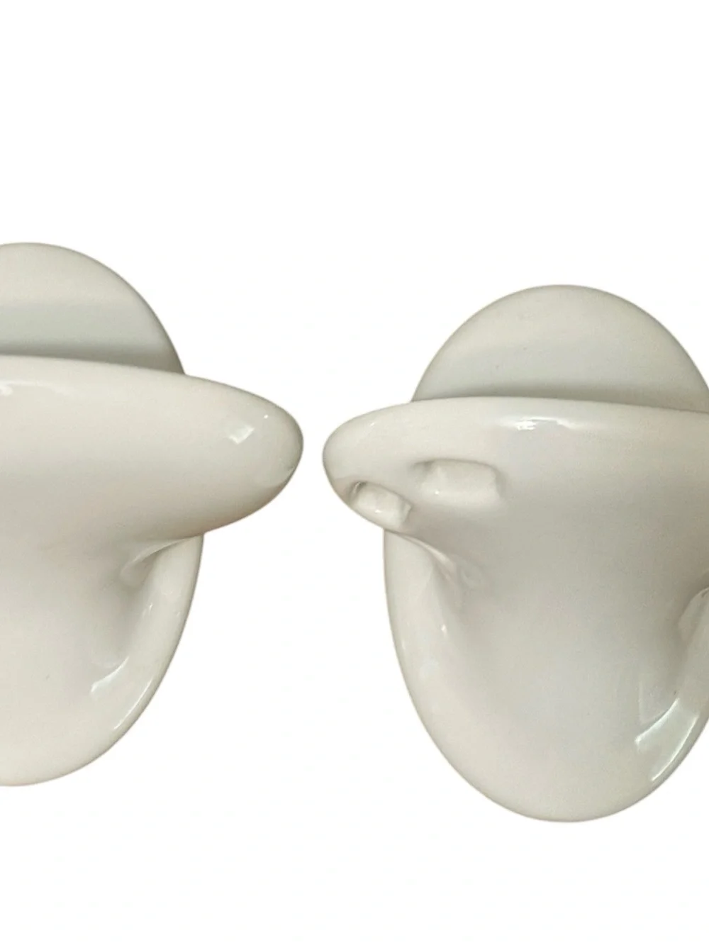 Vintage Ceramic Wall Mount Glossy Soap Dish Cup & Toothbrush Holder White Set